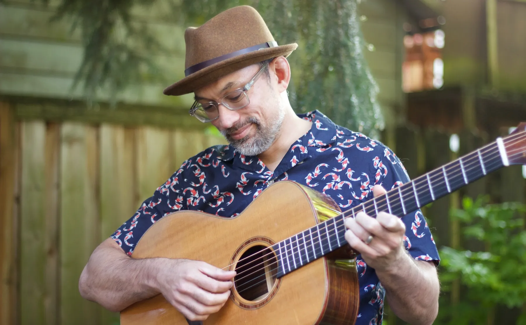 Anton in the backyard